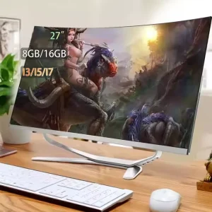 24 Inch Curved All In One PC Office Business Working Computer AIO Desktops Computer Gaming Computer