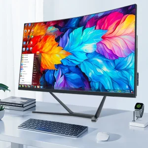 24 Inch LED Desktop Monoblock Gaming Computer with Webcam Business All in One PC Barebone