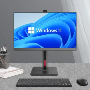 24-inch Intel Desktop All-in-One Computer Windows11 Black LED High-Definition Telescopic Camera Business Office Use Assembled