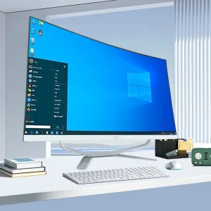 27″ Curved AIO Monoblock Gaming Desktop Computer i5 7500 DDR4 32GB RAM 512GB SSD Office Business Working Computer All in One PC