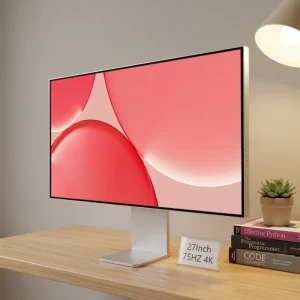 27 Inch 75hz 16:9 Desktop Computer Monitor KVM LED Office Monitor with Megaphone