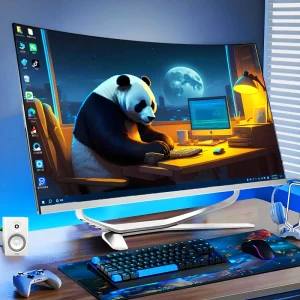 27 Inch All in One PC Core I7 16GB RAM 512GB SSD OEM AIO Desktop Computer Monoblock LCD Display for Gaming UPS Battery Included