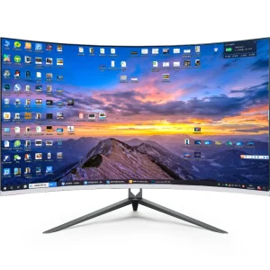 27 Inch Curved All in One PC OEM ODM Core I5 4570 8GB 256GB SSD Desktop Computer With UPS Battery