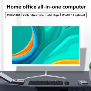 27inch Full Set Desktop Computer All in One AIO Monoblock PC All in One Core I3 I5 I7 I9 DDR3 DDR4 16GB HDD SSD 512GB USB VGA