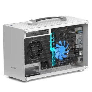 3.3L Small Mini ITX Computer Case ITX Mini NAS Server Support 2*2.5″ HDD 1*3.5″ HDD Mini PC Small Computer