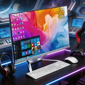 32 Inch Curved 2k 165hz Gaming Pc Monitor Curved Widescreen Monitor Frameless All in One Computer