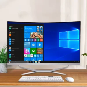 32 Inch Curved All in One PC Intel Core I7 16GB DDR4 RAM 512GB SSD LCD Display OEM Desktop Computer with UPS Battery