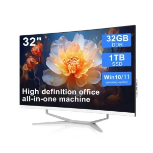 32 Inch Curved FHD 1080P All in One PC 8 16 32GB DDR4 256 512 1TB SSD Win10/11 60Hz LCD AIO Computer Monitor for Gaming Office