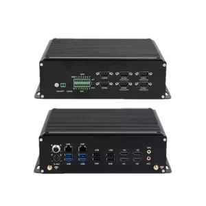 4 LAN 6 COM Industrial Embedded Computer Intel 8305G 8705G 4xHD Displays 14xGPIO Linux PLC Control Industrial Computer OEM ODM