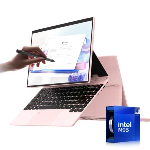 4-in-1 Touch Screen Laptop 14-Inch 360-Degree Foldable Windows 11 Pro Intel N95 Quad-Core 1.7GHz 16GB RAM 2TB SSD IPS Panel Home