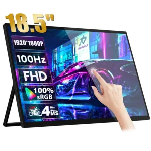 4K Portable Monitor Touchscreen 15.6” 10 Point Touch UHD Dual USB C Integrated Narrow Bezel UHD Laptop Display with Type-C HD