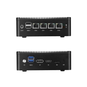 4Lan Pfsense Desktop Mini Firewall PC 2.5G 4*Intel I225 226V Fanless Pfsense PC DP+HD J4125 Barebone PC