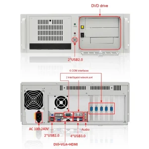 4U Industrial Computer IPC610L Chassis Intel Linux OS Workstation Server Rack Mounted Host Embedded Computer