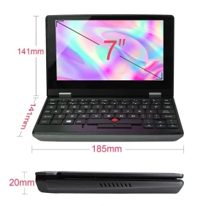 7 Inch Mini Touch Screen Intel N95 Laptop PC Front-facing 2.0 Mega Pixels Windows 11 Pro Student Computer for Business Office