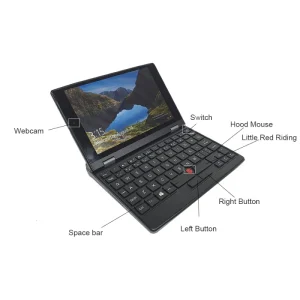 7 Inch Pc Portatil Touch Screen Support Stylus Pen Mini HD Intel Celeron J4125 DDR4 12G+512G Win10 Mini Laptop
