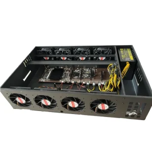 70mm Silent PC Barebone System with Fully Loaded Motherboard and 8GPU Case for Home Use Server Application ATX Form Factor