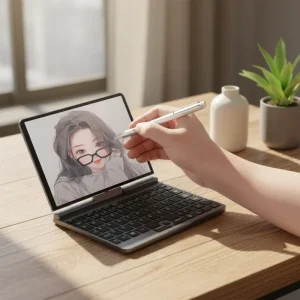 8 Inch Pocket 2-in-1 Laptop Tablet N100 Quad Core Processor 12GB DDR5 SSD IPS Rotatable Screen Portable Notebook