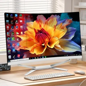 AIO Monoblock Gaming Desktop Computer Curved LCD Screen 27 Inch Intel Core I3/i5/i7 DDR4 16G 512GB SSD Office Use