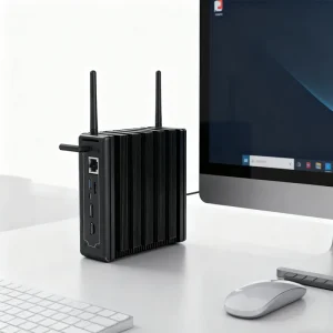 AMD Industrial Computer Ryzen 7 5700U Mini PC 2 DDR3 NVMe TPM2.0 3x4K HD Display Desktop WiFi 6 Fanless Aluminum Alloy Case