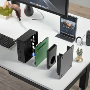 AMD R5 7 Radeon 8 Core CPU DDR4 32GB RAM 512GB NVMe SSD 2.5G LAN 2*DP 2*HD MI WIFI6 Mini Desktop Computer for Industrial Use