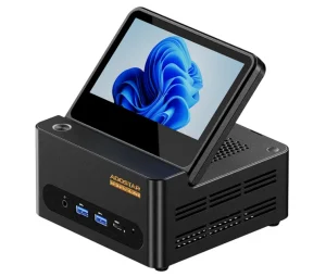 AMD Ryzen AI 9 HX370 Mini PC Radeon 890M Oculink Port 5″ TFT Screen 32GB DDR5 1TB 2TB USB4 Windows 11 Gaming Desktop Computer