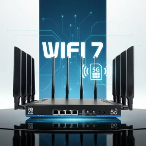 All In One WiFi 7 Router 6GHz Band 5G Modem 19000Mbps 2.5G WAN LAN OpenWRT Custom Firmware For Advanced Users And IT OEM