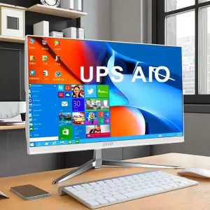 All in One AIO 24 Inch CPU Core i3 9100 DDR4 16GB RAM 512GB SSD Desktop Computer Monoblock All in One PC With UPS Battery