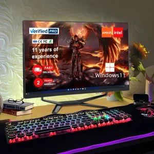 All in One Gaming Desktop 27 Inch Widescreen LCD Display DDR4 PC