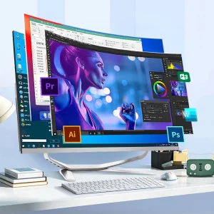 All in One PC Educational Desktop Business Computer Office Laptop Narrow Edge Gaming AIO