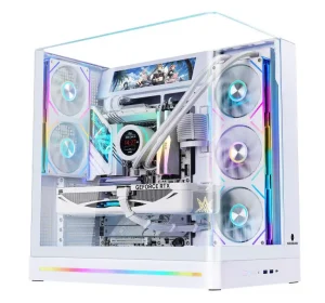 Aluminum Alloy ATX Micro-ATX Gaming Full Tower Computer Case Side Panel Window USB Front Ports Standard Power Support 360 Water