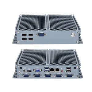 Aluminum Alloy Embedded Box PC J3710 Processor HD VGA 8USB 6RS232 RS485 Industrial Computer for Industrial Kiosk Control