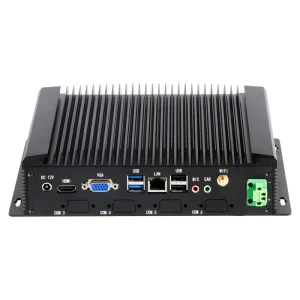 Aluminum Case Industrial Mini PC J1900 J4125 I3 I5 I7 DDR4 16GB RAM 512GB SSD With Dual Lan 6COM Industrial PC