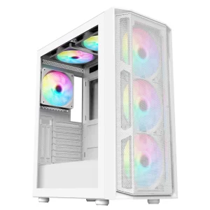AntarcChill ABS Plastic Computer Gaming Casing Metal Mesh Gabinete Gamer PC Tempered Glass ATX Case Desktop