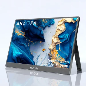 Arzopa A1T 10 Points Touchscreen IPS 1080p HDR 15.6 Inch Portable Touch Screen Monitor With Type C Port