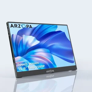 Arzopa A1T Touchscreen 15.6 Inch 1080P Portable Monitor for Laptops Mobile Phones USB C Display