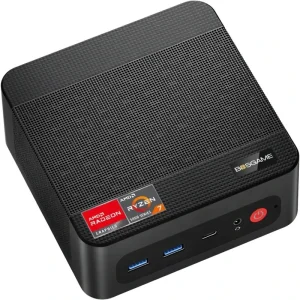 BOSGAME P4 Ultra Mini PC Gaming Ryzen 7 7730U 16GB RAM 1TB NVMe SSD Dual 2.5G LAN Wi Fi 6E BT5.2 4K Triple Display