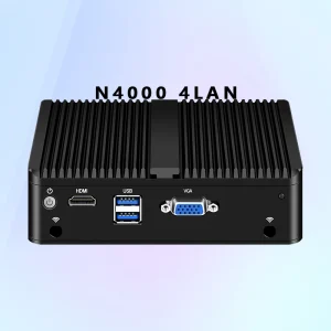 Barebones Fanless Thin Client Micro PCs Industrial Computer Intel Celeron N4000 Mini PC