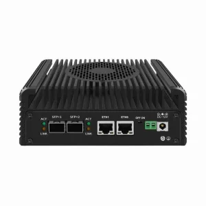 Barebones Mini PC with Intel N355 Dual 2.5GbE Dual SFP+ 32GB DDR5 Dual M.2 NVMe DP TF Win Linux Compatible