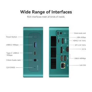 Beelink SER7 AMD 7840HS 32G 1TB Mini PC Win10 HDTV Type-C Tablet PCs Industrial Computer for Gaming Office Work Digital Signage