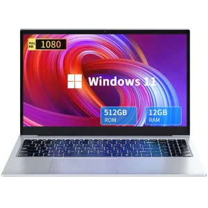 Brand 2K Screen Laptop Win 11 Quad Core Computer 15.6 Inch 12GB 512GB SSD Student Laptop for Online Teaching