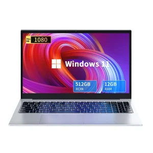 Brand 2K Screen Laptop Win 11 Quad Core Computer 15.6 Inch 12GB 512GB SSD Student Laptop for Online Teaching