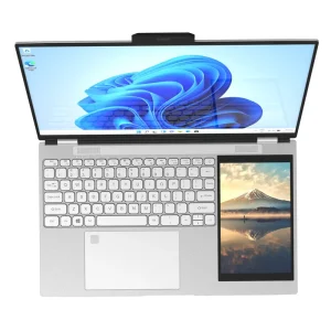 Brand New 15.6 + 7inch Dual Touch Screen Laptop Support I7 11th Generation Intel N95 16GB SSD 512GB Game Business Laptop
