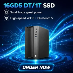 Business Desktop with Discrete GPU I7-13700HX 16GB DDR5 1TB SSD Win11 HB AX101 Wi-Fi 200W 24Pin Multi-channel PSU