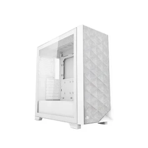 C3 D510 Black White Desktop PC Case Side Panel Window ATX Motherboard Supporting Aluminum Gaming Computer Tower USB Front Ports