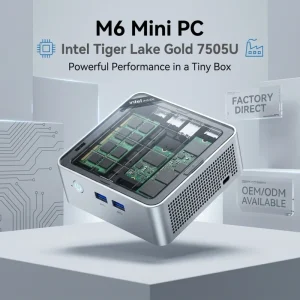 China Factory Direct sale Desktop Computer Intel Tiger Lake Gold 7505U Equipped with DDR4 Memory and a Metal Body Mini PCs