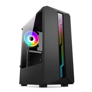 China Factory Tempered Glass Panel Mid Tower Gaming Case RGB ATX Power Desktop Computer Case