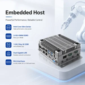 Compact Mini Size Embedded Industrial PC Low Power J6412 N97 CPU Rich I/O 32GB RAM 1TB Storage for Smart Kiosk Retail Terminal
