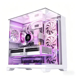 Computer PC Case Gaming ATX Mid Tower RGB Fan Desktop Computer Cabinet