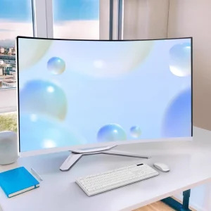 Computer Set All-in-One PC 27″ Curved LCD Screen Core I5 11300H 16G RAM 512GB SSD OEM High Performance Gaming Desktop