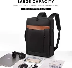 Convertible Laptop Backpack 3 in 1 Messenger Bag Business Briefcases Fits 15.6 Inch Laptop Shoulder Bags Computer Backpack